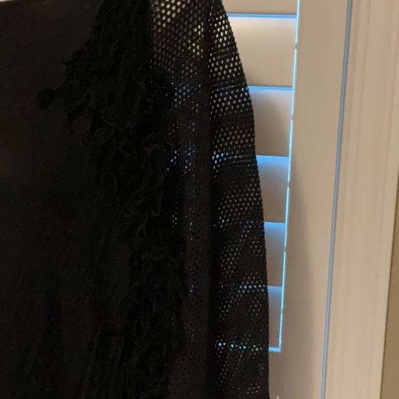 Cato Black Mesh Sleeve Blouse - Picture 3 of 11